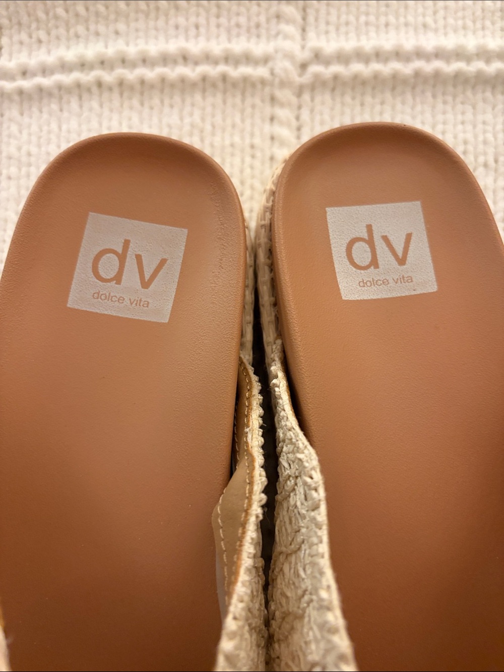 Dolce Vita Cream Braided Slide Sandals - Picture 4 of 6